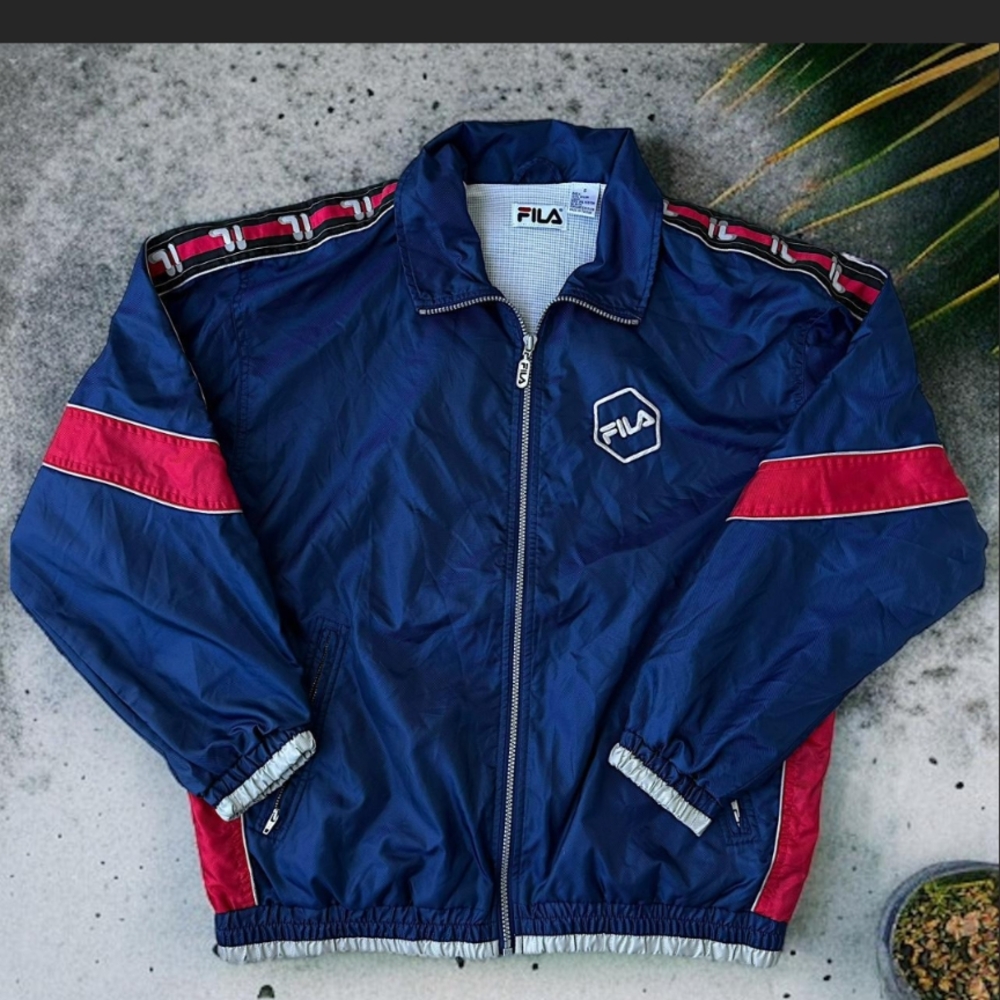 Fila Men's Blue and Red Jacket
